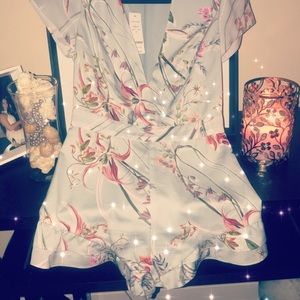 Bebe blue floral romper